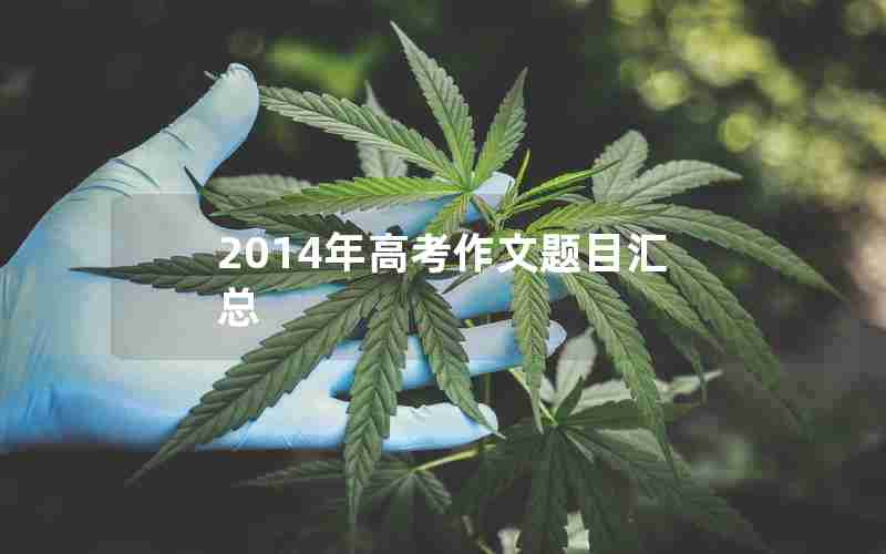 2014年高考作文题目汇总