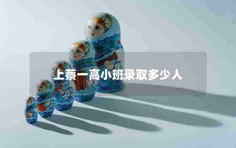 上蔡一高小班录取多少人