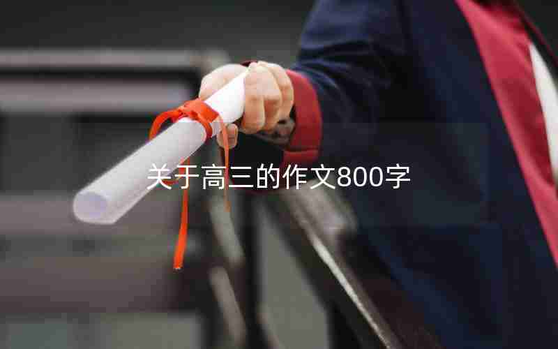 关于高三的作文800字