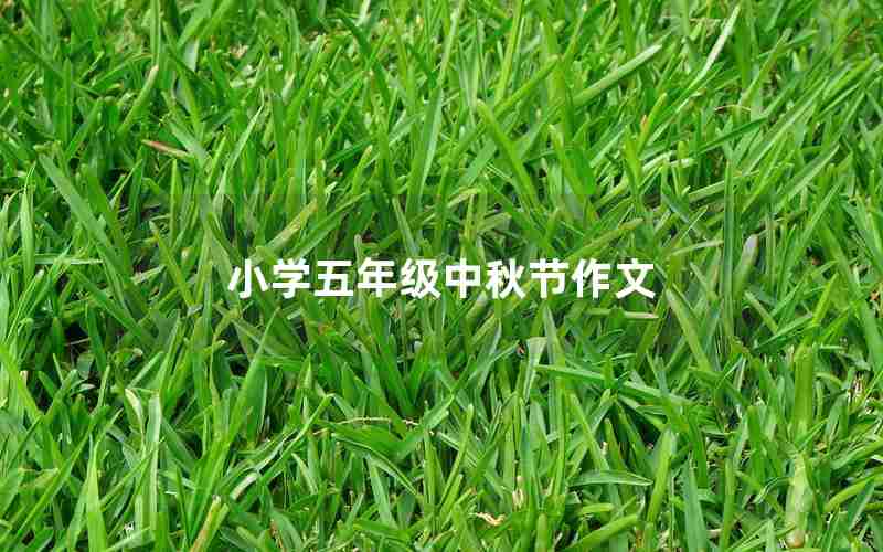 小学五年级中秋节作文