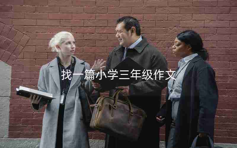 找一篇小学三年级作文