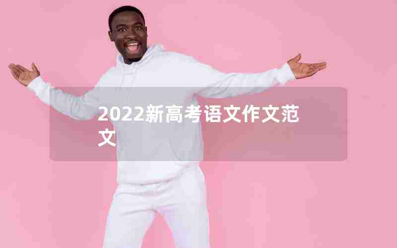 2022新高考语文作文范文