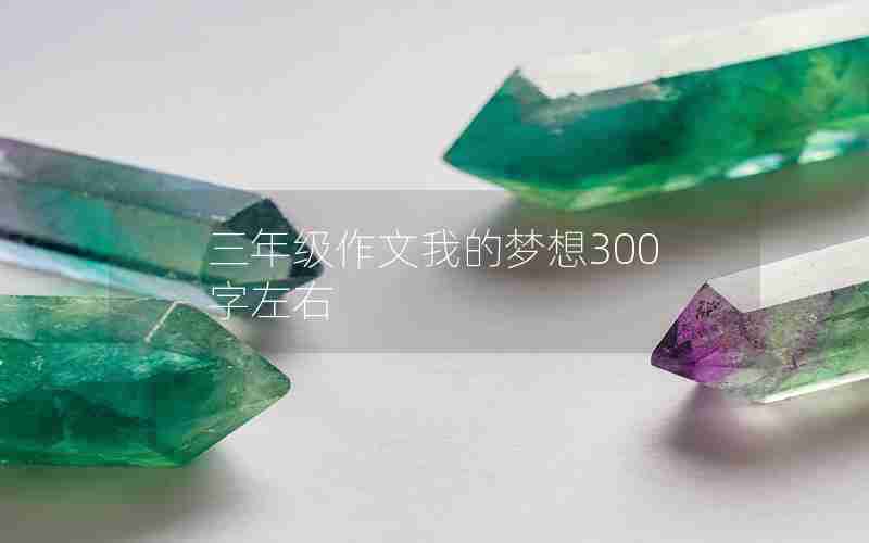 三年级作文我的梦想300字左右