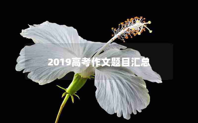 2019高考作文题目汇总