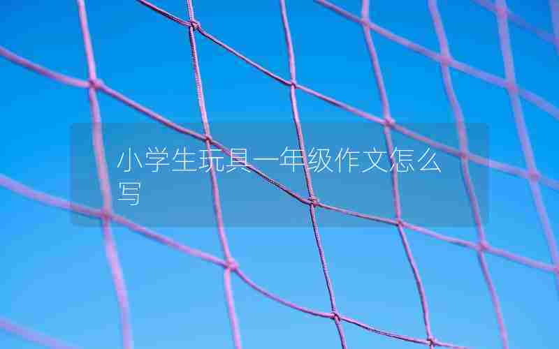 小学生玩具一年级作文怎么写