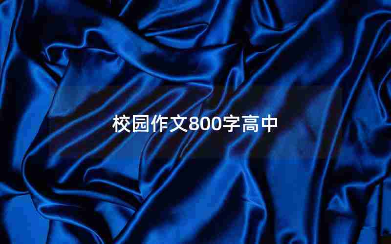 校园作文800字高中