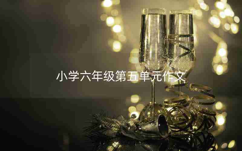 小学六年级第五单元作文
