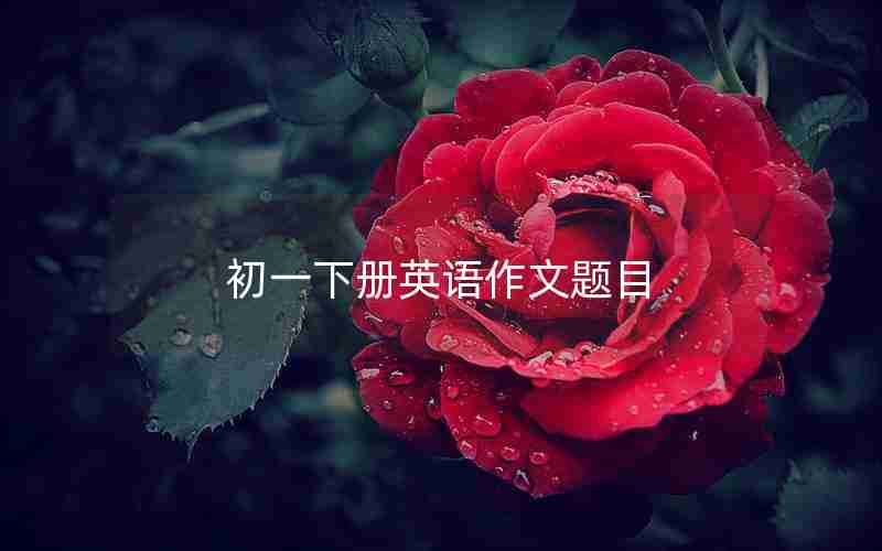 初一下册英语作文题目