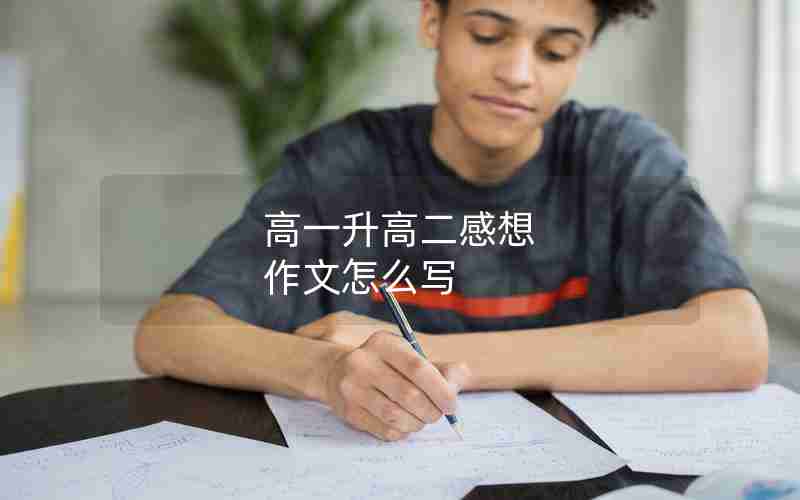 高一升高二感想 作文怎么写