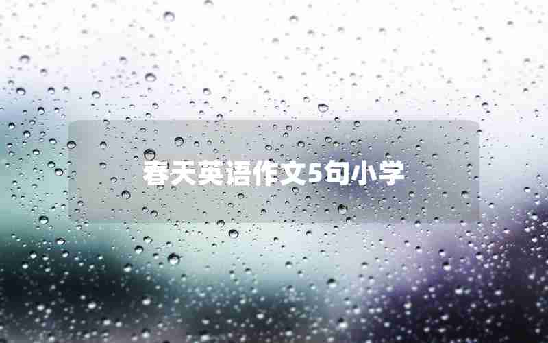 春天英语作文5句小学