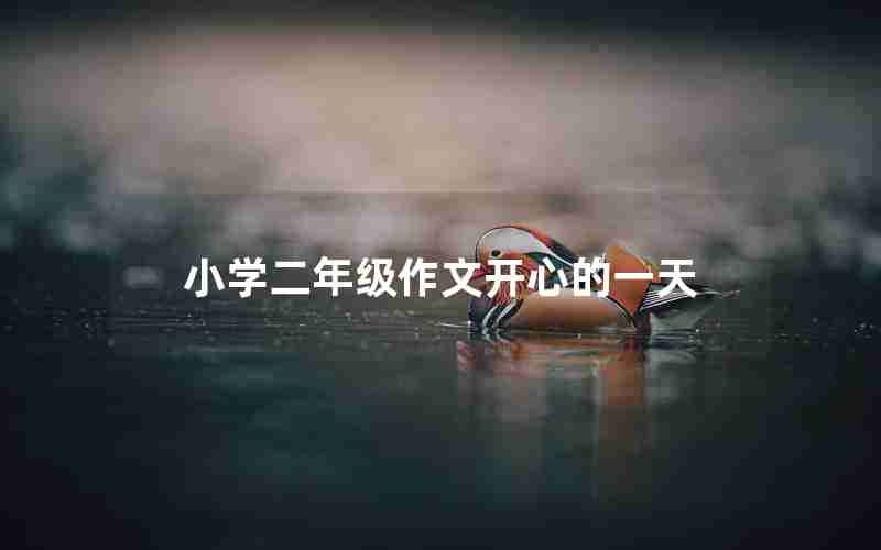 小学二年级作文开心的一天
