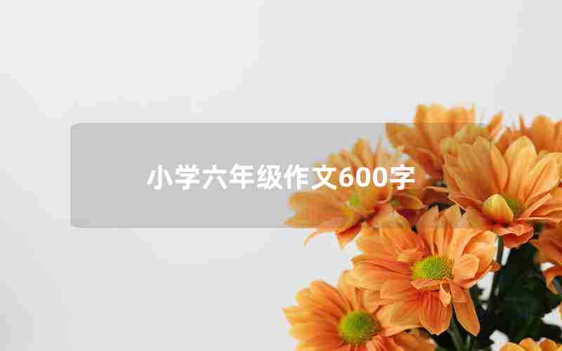 小学六年级作文600字