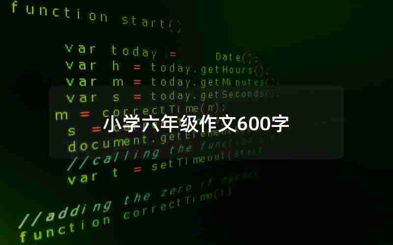 小学六年级作文600字