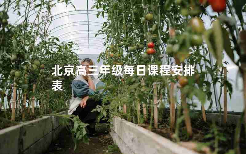 北京高三年级每日课程安排表