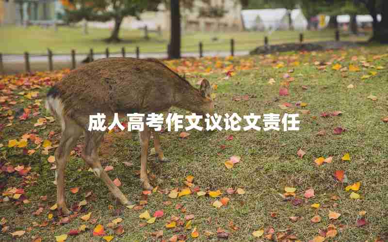 成人高考作文议论文责任