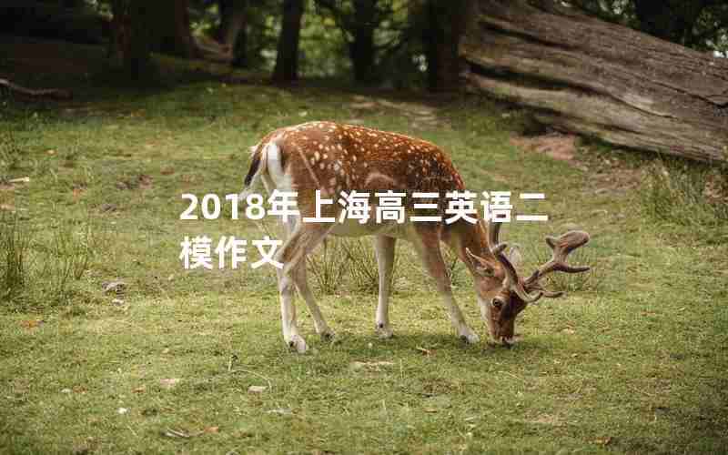 2018年上海高三英语二模作文