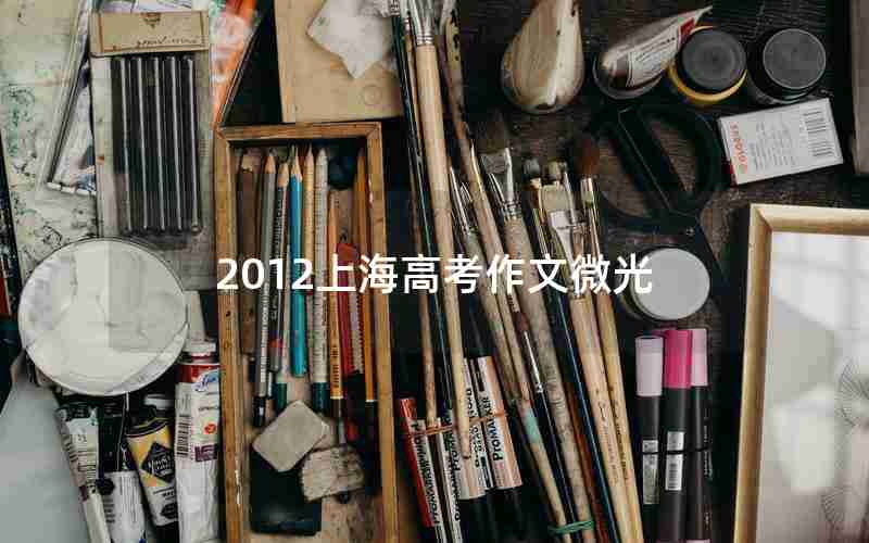 2012上海高考作文微光