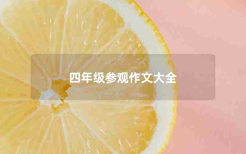 四年级参观作文大全