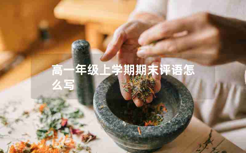 高一年级上学期期末评语怎么写
