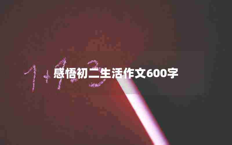 感悟初二生活作文600字