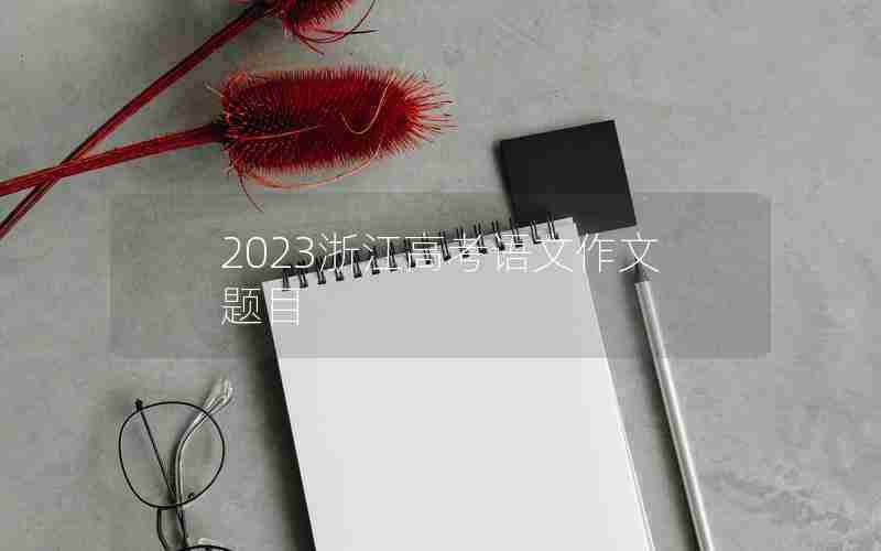2023浙江高考语文作文题目