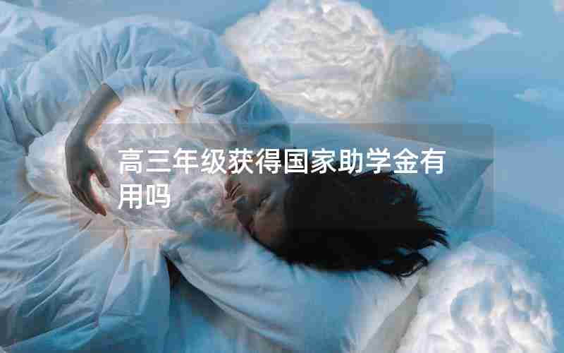 高三年级获得国家助学金有用吗