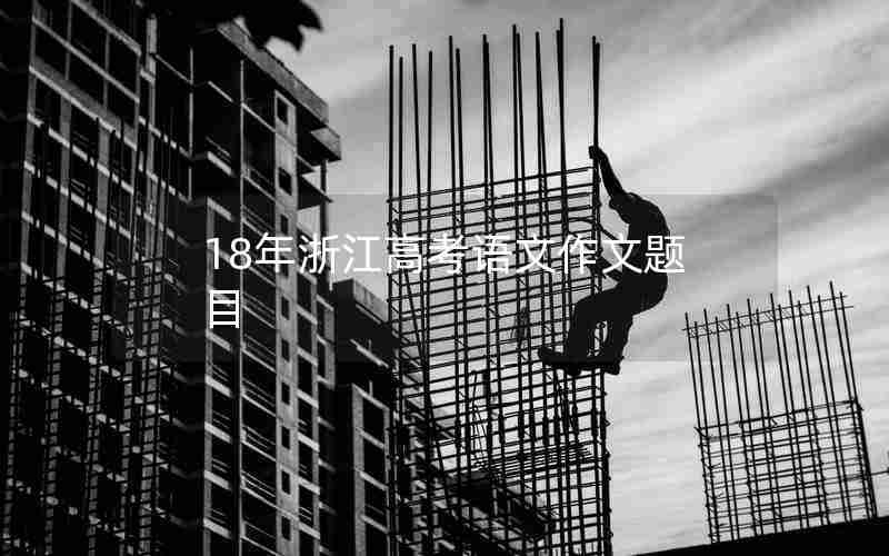 18年浙江高考语文作文题目