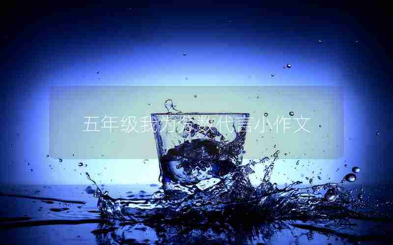 五年级我为分数代言小作文