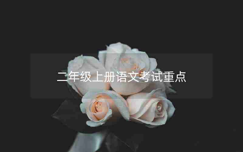 二年级上册语文考试重点