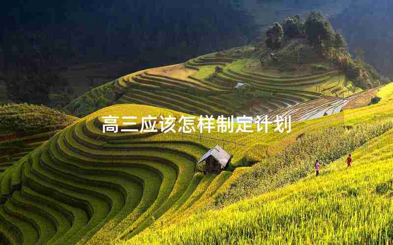 高三应该怎样制定计划
