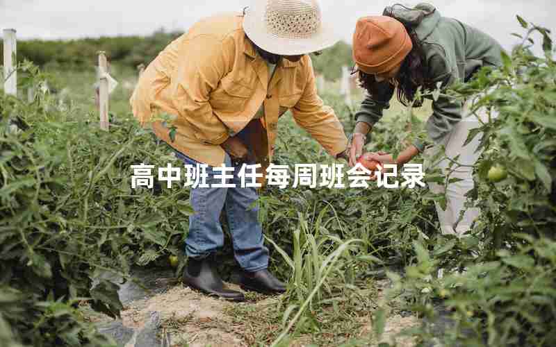 高中班主任每周班会记录
