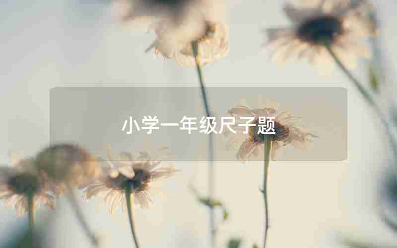 小学一年级尺子题
