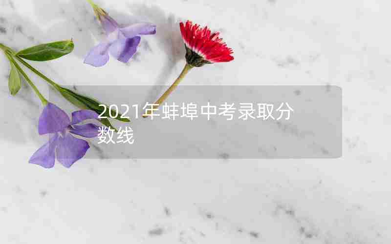2021年蚌埠中考录取分数线