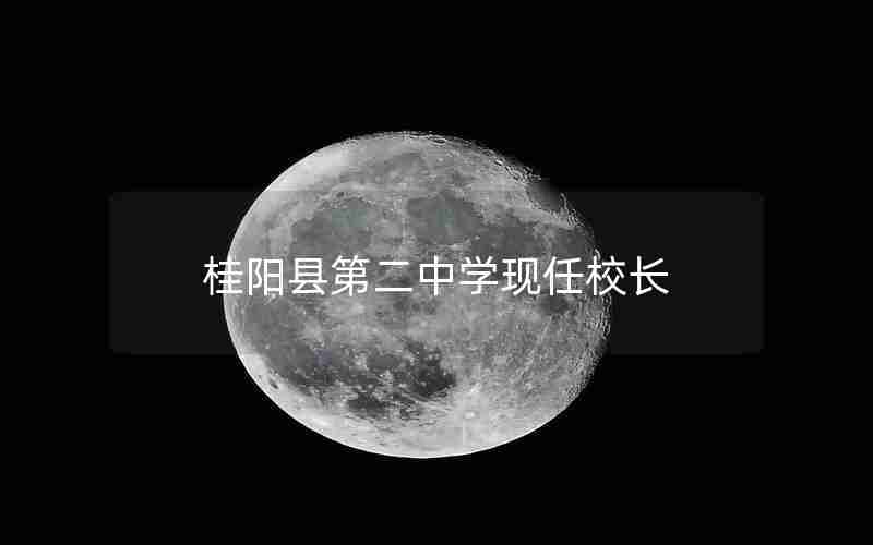 桂阳县第二中学现任校长