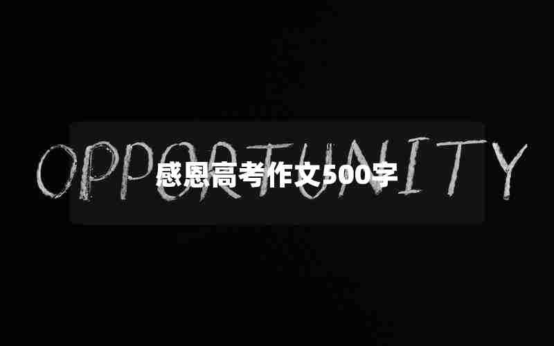 感恩高考作文500字