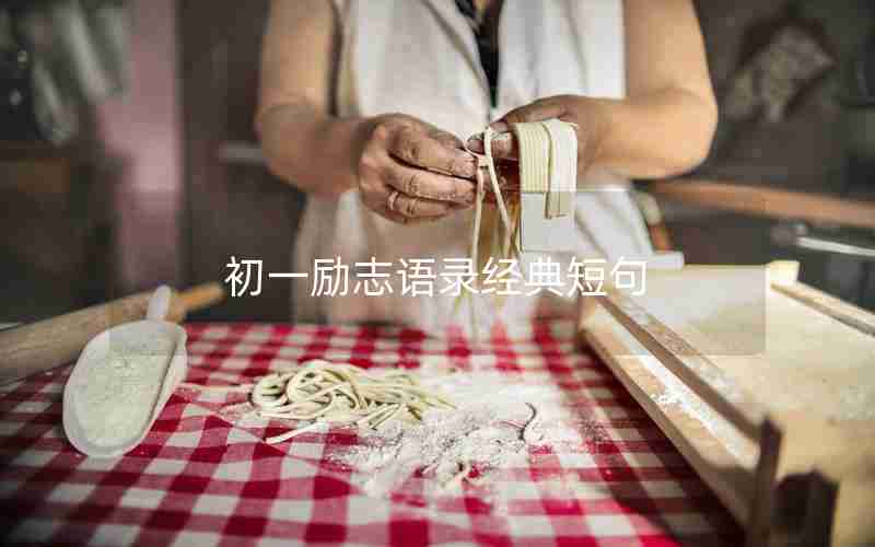初一励志语录经典短句