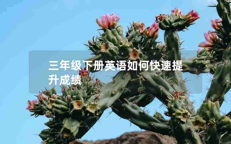 三年级下册英语如何快速提升成绩