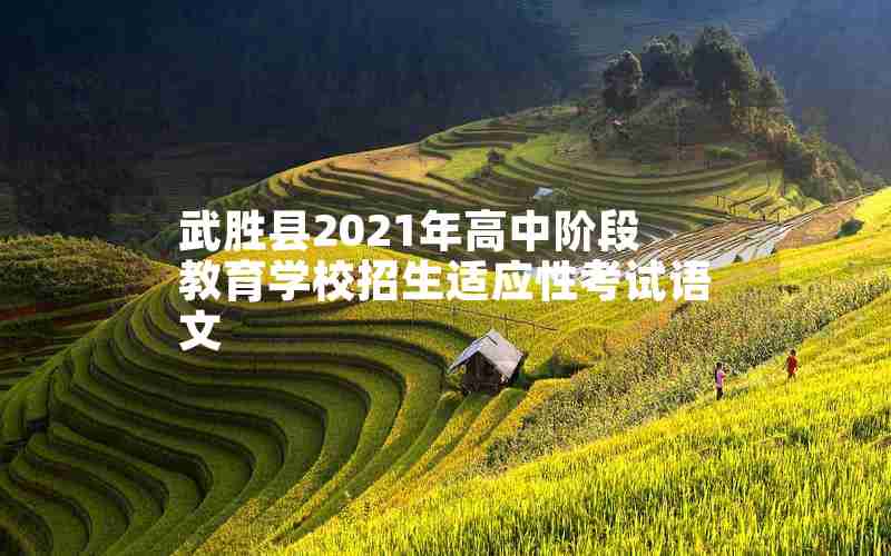 武胜县2021年高中阶段教育学校招生适应性考试语文