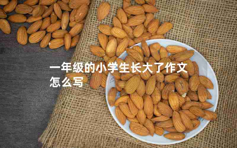 一年级的小学生长大了作文怎么写