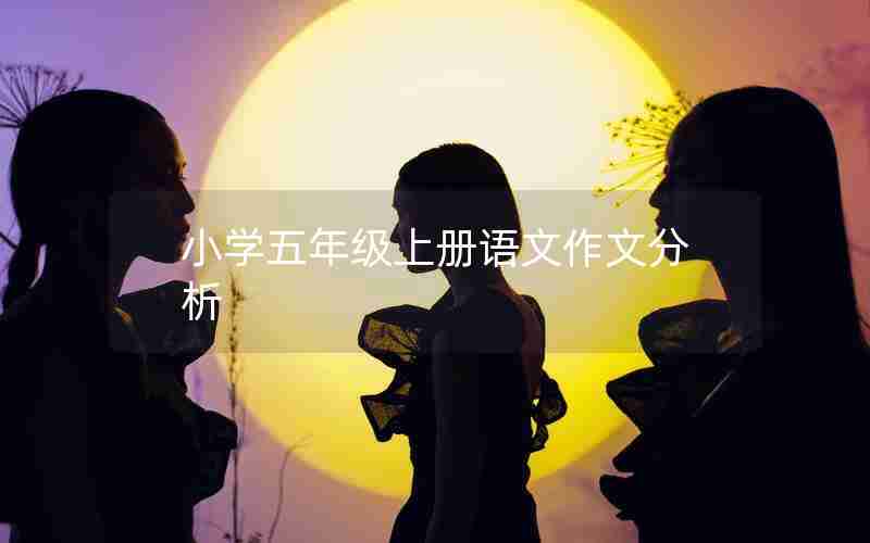 小学五年级上册语文作文分析