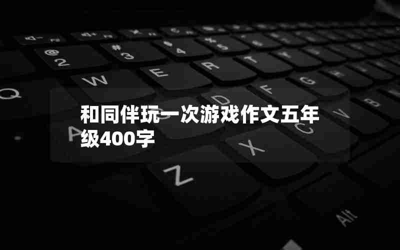 和同伴玩一次游戏作文五年级400字
