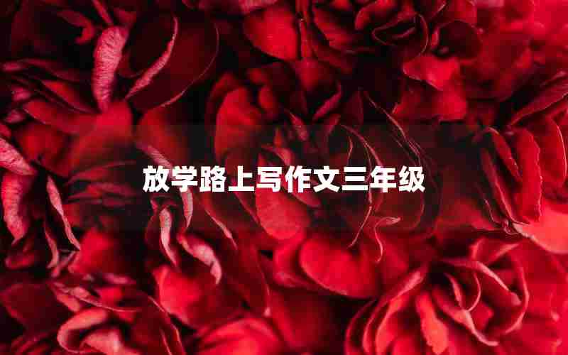 放学路上写作文三年级