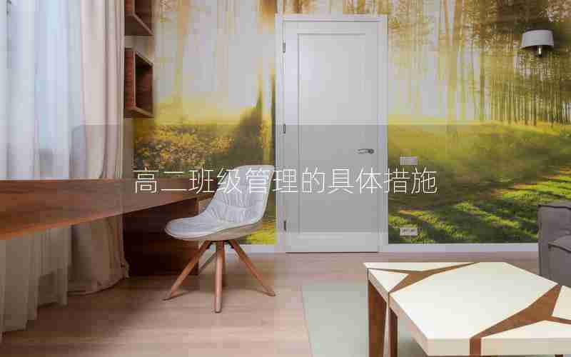高二班级管理的具体措施