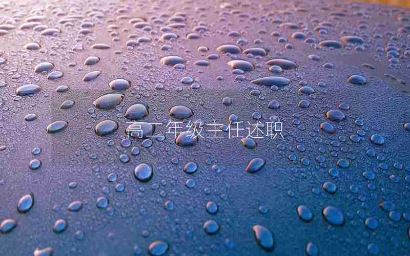 高二年级主任述职