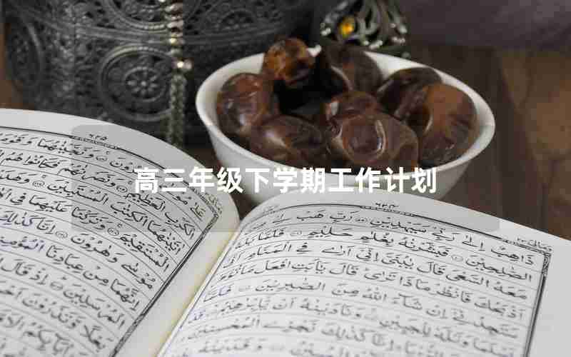 高三年级下学期工作计划