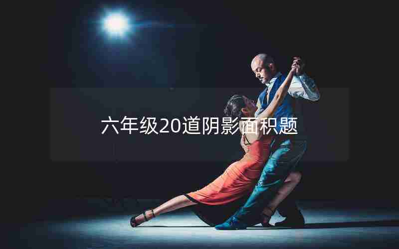 六年级20道阴影面积题