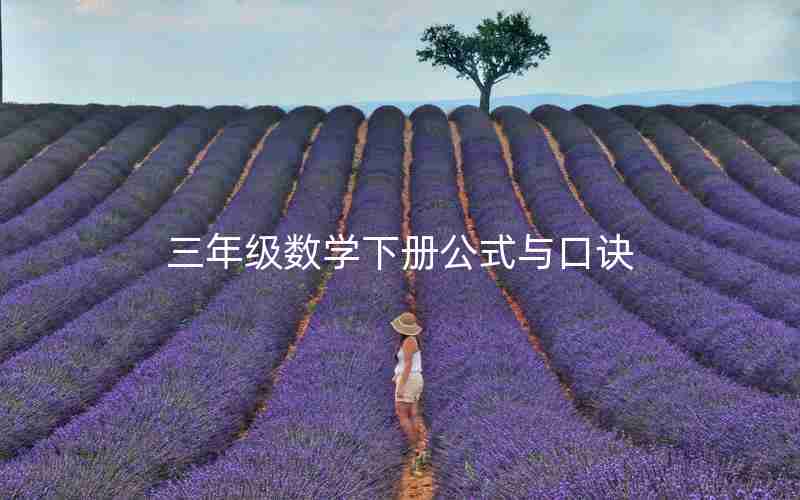 三年级数学下册公式与口诀
