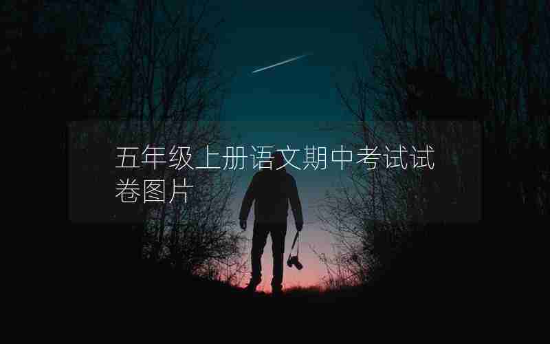 五年级上册语文期中考试试卷图片