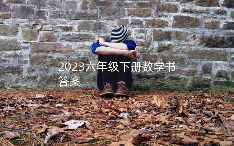 2023六年级下册数学书答案