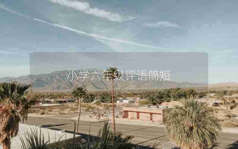 小学六年级评语简短